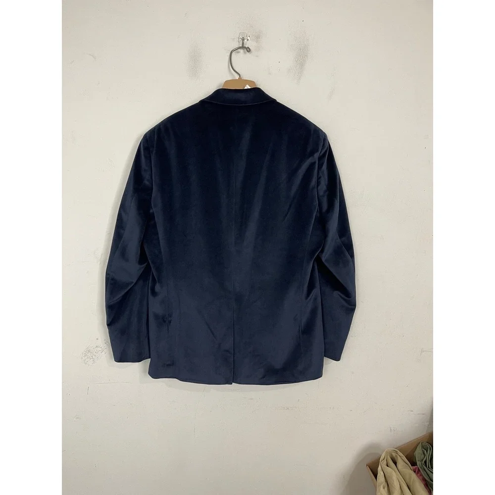 Lauren Ralph Lauren Mens Velvet Blazer Navy Blue 2-Button‎ Sport Coat 38S